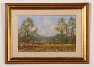 Lot 520 - James Wright (British, b. 1935), Summer Meadow,...