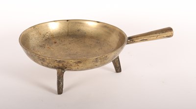 Lot 595 - A bronze pan or skillet, probably 18th century,...
