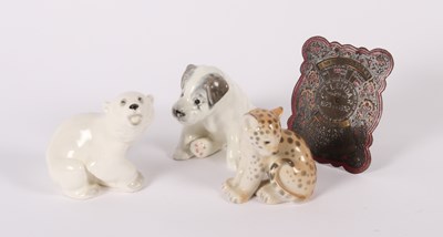 Lot 412 - Three USSR ceramic models of animals, to...