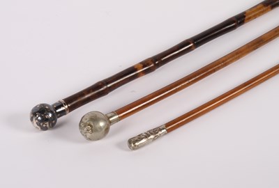 Lot 341 - Two Royal Norfolk Regiment swagger sticks,...