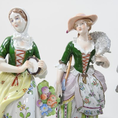 Lot 60 - A pair of Sitzendorf porcelain figures