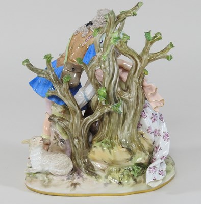 Lot 64 - A 19th century Meissen porcelain figure group