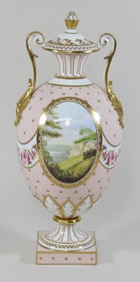 Lot 66 - A Royal Crown Derby limited edition porcelain urn and cover
