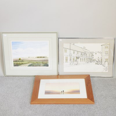 Lot 597 - Charles Q Denby, 20th century, landscape,...