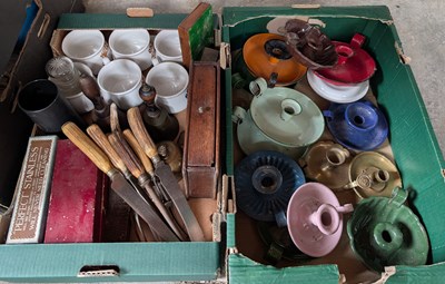 Lot 468 - A mixed lot including hand bells, soup bowls,...