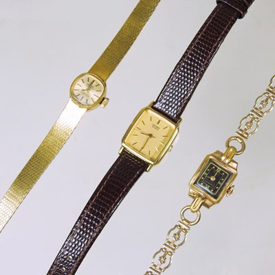 Lot 505 - A gold plated ladies' Rotary wristwatch,...