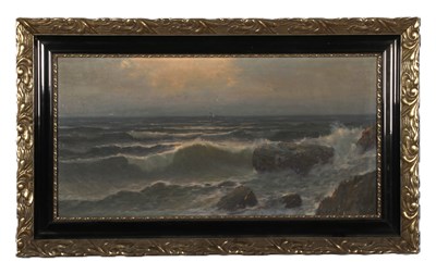 Lot 313 - J. Rombald (20th century), seascape, oil on...