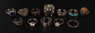 Lot 168 - A collection of various dress rings, to...