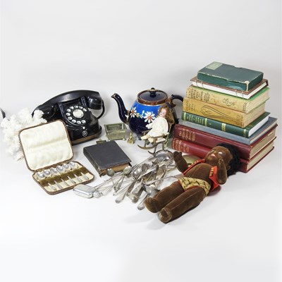 Lot 257 - A vintage telephone, together with toys,...
