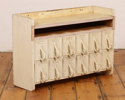 Lot 300 - A Norwegian Høyang kitchen wall unit, having...