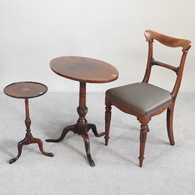 Lot 455 - A George III mahogany tilt top tripod table,...