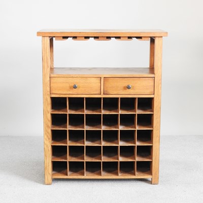 Lot 684 - A modern oak wine rack