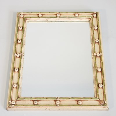 Lot 397 - A modern faux bamboo framed mirror, 54 x 43cm