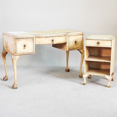 Lot 234 - A painted dressing table, 112cm wide, together...
