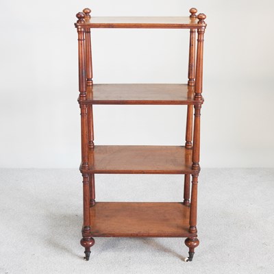 Lot 550 - A Victorian mahogany four tier whatnot, united...