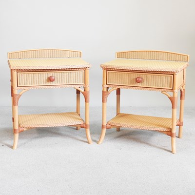 Lot 401 - A pair of Lloyd Loom of Spalding bedside...