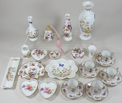 Lot 152 - A set of five Dresden floral painted coffee cups and saucers