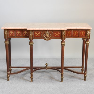 Lot 282 - A continental marble top side table, mid 20th...