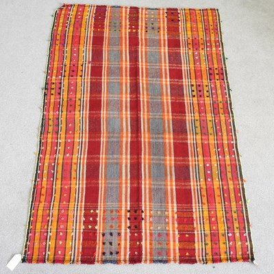 Lot 133 - A Persian jajim kilim, with coloured...