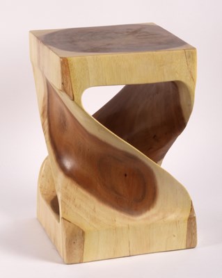 Lot 408 - An Indonesian carved hardwood stool, of a...