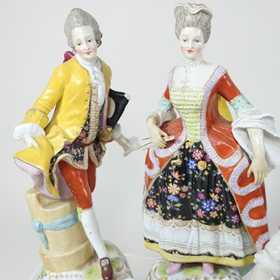 Lot 96 - A collection of six various continental porcelain figures