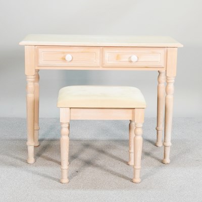 Lot 534 - A modern limed side table, 94cm wide, together...