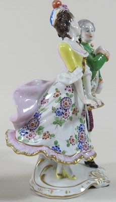 Lot 99 - A 19th century Sitzendorf porcelain figure group