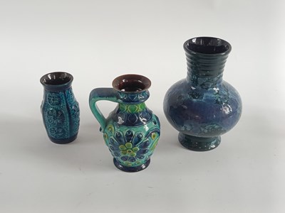 Lot 592 - A West German Bay Keramik blue and green...