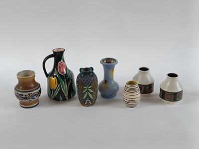 Lot 614 - A collection of mid-century glazed pottery...