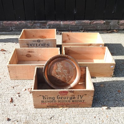 Lot 570 - A collection of wine boxes, together with a...