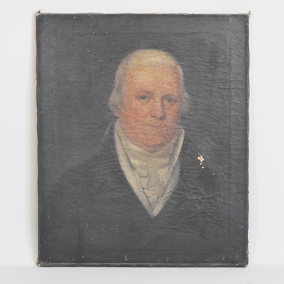 Lot 92 - English school, 19th century, a half length...