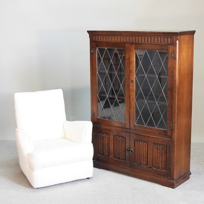Lot 478 - A small 1930s cream upholstered armchair,...