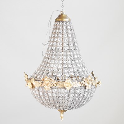 Lot 639 - A French style cut glass and gilt metal...