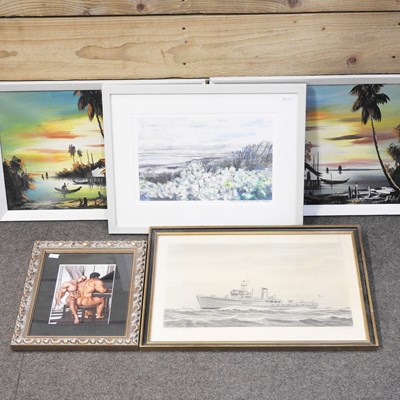 Lot 541 - A Vinny Stapley print, together with a...