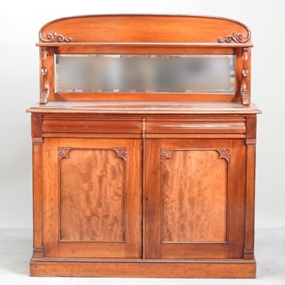 Lot 368 - A 19th century mahogany chiffonier, with a...