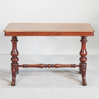 Lot 322 - A Victorian mahogany stretcher table, on...