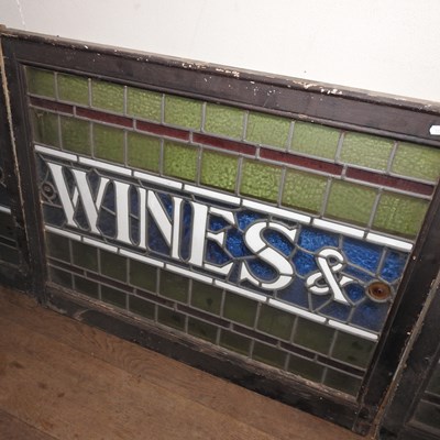 Lot 371 - A rare vintage stained glass advertising sign