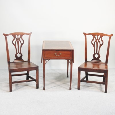 Lot 680 - A George III Chippendale style mahogany and...