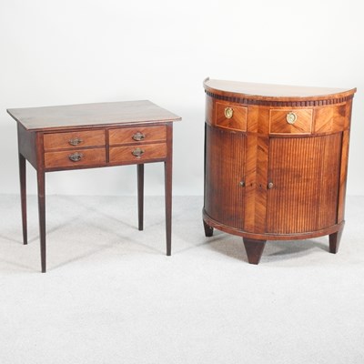 Lot 412 - A George III mahogany side table, 75cm wide,...