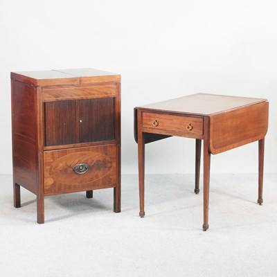 Lot 500 - A Regency mahogany wash stand, with a tambour...