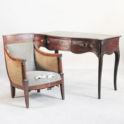 Lot 279 - A 19th century French mahogany dressing chest,...