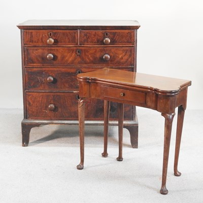 Lot 393 - An early 19th century walnut chest, on bracket...