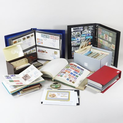 Lot 567 - A collection of stamp albums and first day covers
