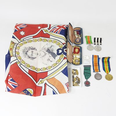 Lot 15 - A collection of World War II medals, together...
