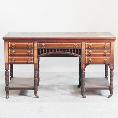 Lot 152 - A Victorian aesthetic writing table,...