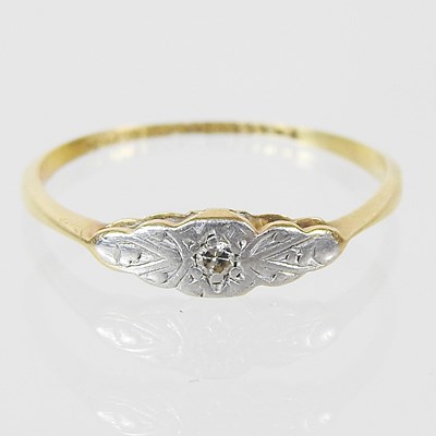 Lot 24 - An early 20th century 18 carat gold, platinum...