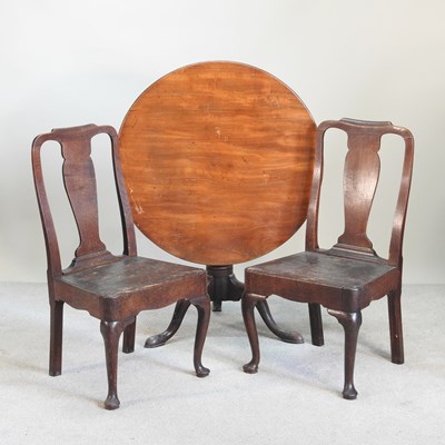 Lot 355 - A George III mahogany tripod table, together...