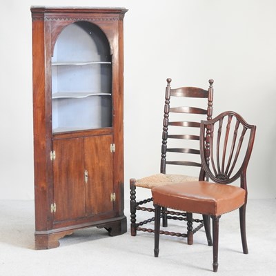 Lot 342 - A 19th century mahogany standing corner...
