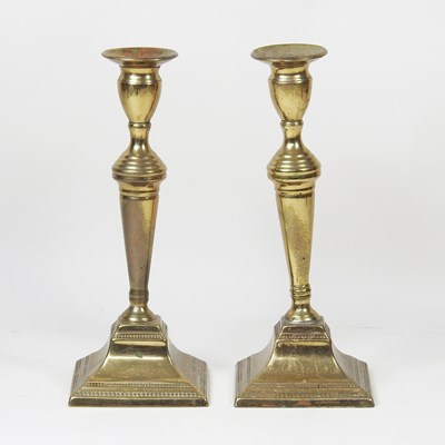 Lot 121 - A pair of early 19th century brass...