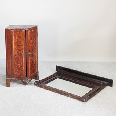 Lot 225 - A 19th century French parquetry corner cabinet,...